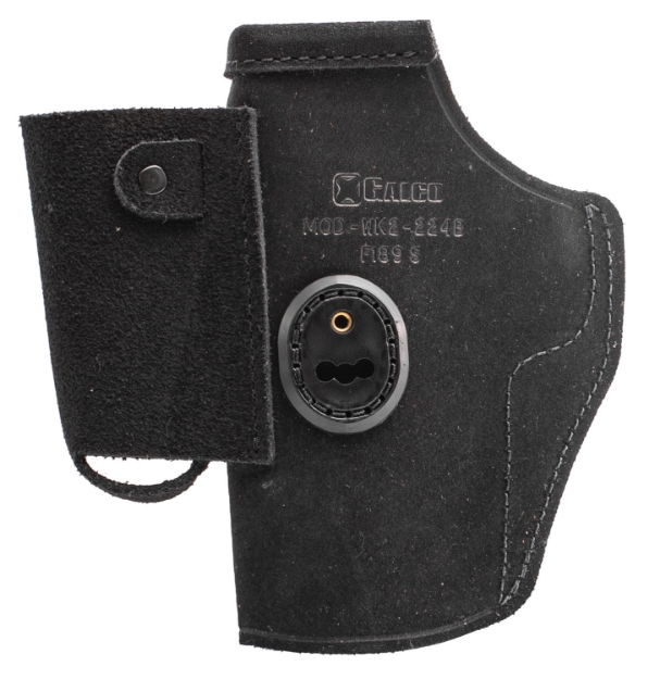 Picture of Galco Walkabout 2.0 Iwb Black Leather Uniclip/Stealth Clip Fits Glock 17 Gen1-5/22 Gen2-5 Ambidextrous 