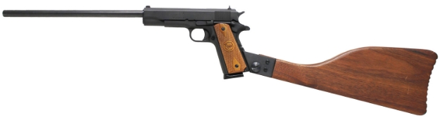 Picture of Iver Johnson Arms 1911 A1 Carbine 45 Acp 8+1 16.13" Barrel, Black Oxide Metal Finish, Walnut Removable Stock, Walnut Grip, Includes One 8Rd Magazine 