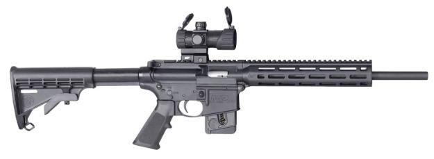 Picture of Smith & Wesson M&P15-22 Sport Or *Ct, Ma, Md, Nj Compliant 22 Lr 16.50" 10+1 Black Fixed Black Synthetic Stock Black Polymer Grip Right Hand S&W M&P Red/Green Dot 