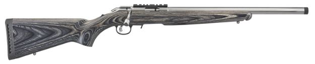 Picture of Ruger American Rimfire Target 22 Wmr 9+1 18" Threaded Bull Barrel, Satin 416 Stainless Steel, Black Laminate Stock, Accepts Bx-15 Magazine, Optics Ready 