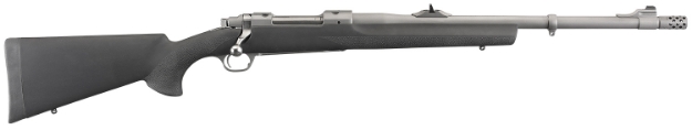 Picture of Ruger Hawkeye Alaskan 300 Win Mag 3+1 20" Removeable Muzzle Brake Barrel, Hawkeye Matte Stainless Steel, Hogue Overmolded Stock, Optics Ready 