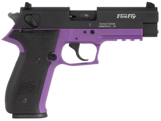 Picture of Gsg Firefly 22 Lr 10+1 4" Black Serrated Slide, Purple Zinc Alloy W/Accessory Rail Frame, Black Polymer Grip 