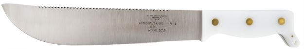 Picture of Case Astronaut M-1 Commemorative 11.75" Fixed Machete Plain/Saw As-Ground High Carbon Steel Blade/Smooth White Synthetic Handle 