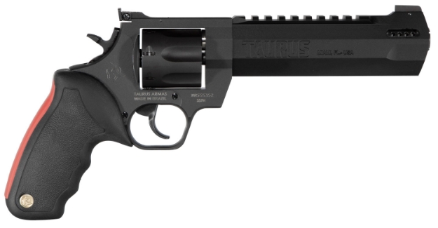 Picture of Taurus Raging Hunter 357 Mag 7Rd 6.75" Matte Black Oxide Steel Black Rubber With Integrated Red Cushion Insert Grip 