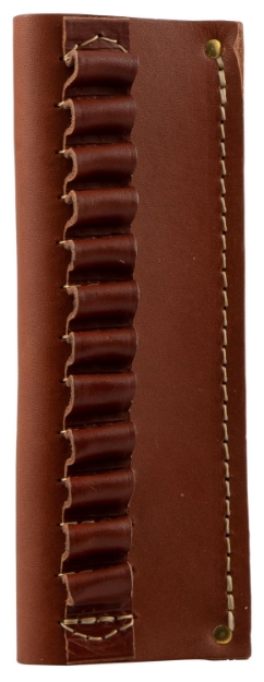 Picture of Hunter Company Cartridge Belt Slide Chestnut Tan Leather 38 Cal Capacity 12Rd Pistol Belt Slide Mount 2" Belt 