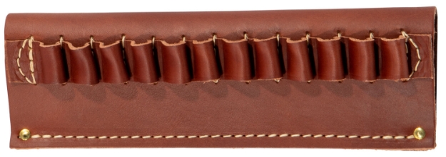 Picture of Hunter Company Cartridge Belt Slide Chestnut Tan Leather 45 Cal Capacity 12Rd Pistol Belt Mount 2" Belt 