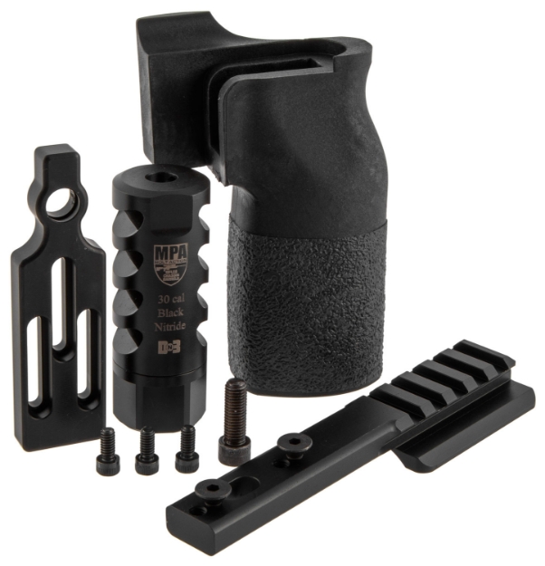 Picture of Masterpiece Arms Accbundle Dn3 Muzzle Brake, Vertical Grip, V4 Spigot Mount & Bag Rider For 6.5 Creedmoor Masterpiece Arms Pmr 