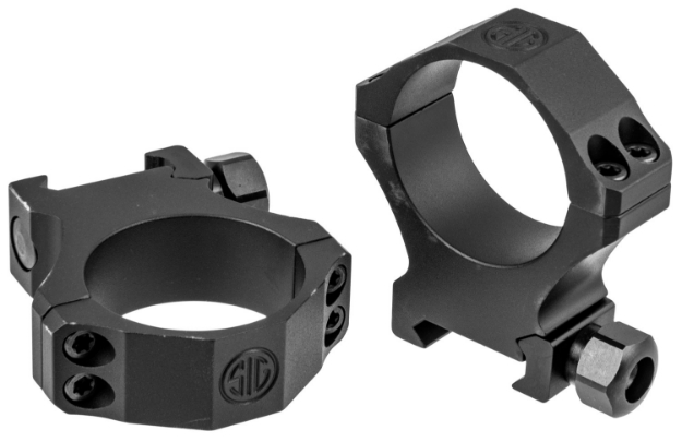 Picture of Sig Sauer Electro-Optics Alpha1 Hunting Scope Ring Set For Rifle Weaver Extra High 34Mm Tube 0 Moa Black Powder Coated Aluminum 