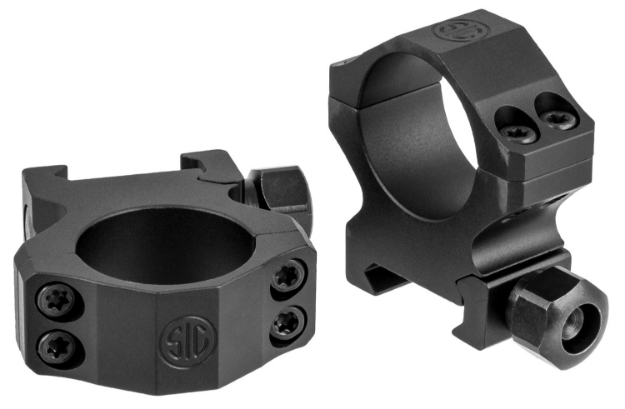 Picture of Sig Sauer Electro-Optics Alpha1 Hunting Scope Ring Set For Rifle Weaver Medium 1" Tube 0 Moa Black Powder Coated Aluminum 