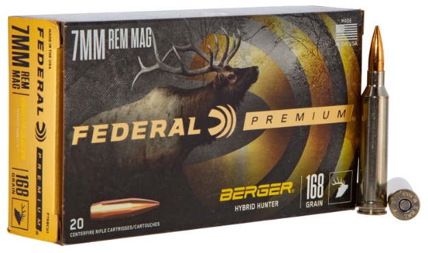 Picture of Federal Premium 7Mm Rem Mag 168 Gr Berger Hybrid Hunter 20 Per Box/ 10 Cs 