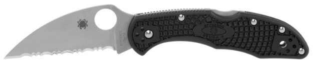 Picture of Spyderco Delica 4 Lightweight 2.87" Folding Wharncliffe Serrated Vg-10 Ss Blade Black Frn Handle Includes Pocket Clip 