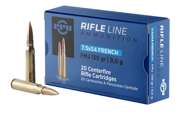 Picture of Ppu Metric Rifle 7.5X54 French 139 Gr Full Metal Jacket (Fmj) 20 Per Box/ 10 Cs 