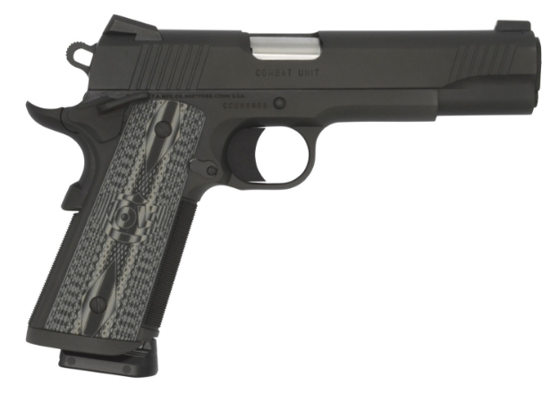 Picture of Colt Mfg 1911 Government Combat Unit 45 Acp 5" 8+1 Black Pvd Stainless Steel Checkered & Scalloped Black G10 Grip 