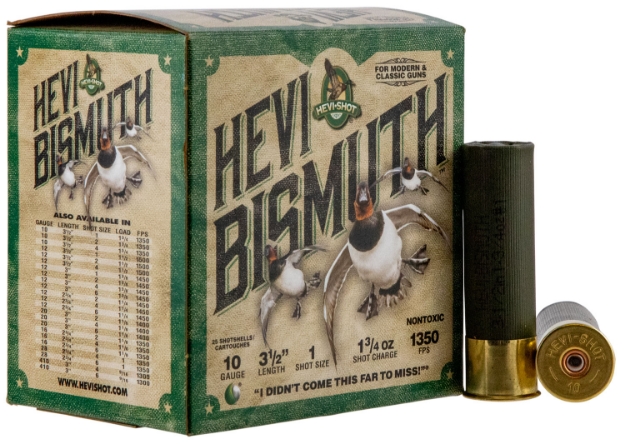 Picture of Hevi-Shot Hevi-Bismuth Waterfowl 10 3.50" 1 3/4 Oz Bismuth 1 Shot 25 Per Box/ 10 Cs 