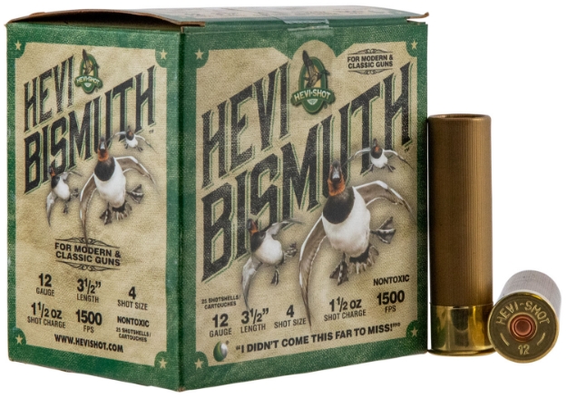 Picture of Hevi-Shot Hevi-Bismuth Waterfowl 12 Gauge 3.50" 1 1/2 Oz 1500 Fps Bismuth 4 Shot 25 Bx/10 Cs 