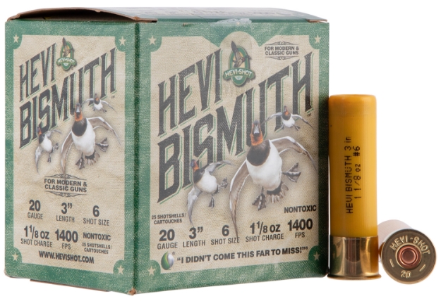 Picture of Hevi-Shot Hevi-Bismuth Waterfowl 20 Gauge 3" 1 1/8 Oz 1400 Fps Bismuth 6 Shot 25 Bx/10 Cs 