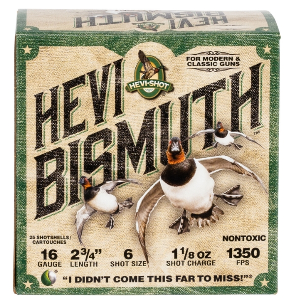 Picture of Hevi-Shot Hevi-Bismuth Waterfowl 16 Gauge 2.75" 1 1/8 Oz 1350 Fps Bismuth 6 Shot 25 Bx/10 Cs 