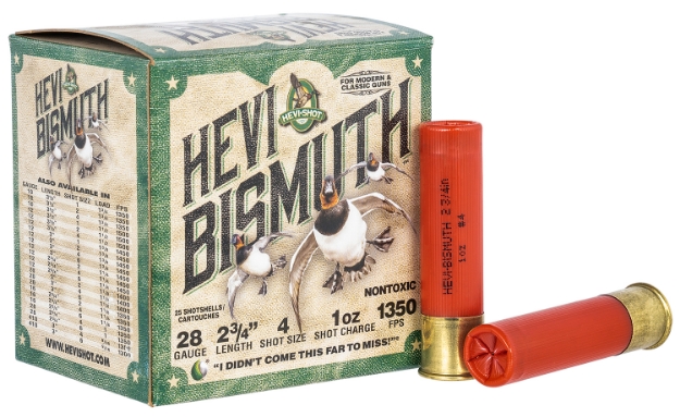 Picture of Hevi-Shot Hevi-Bismuth Waterfowl 28 Gauge 2.75" 1 Oz Bismuth 4 Shot 25 Per Box/10 Cs 