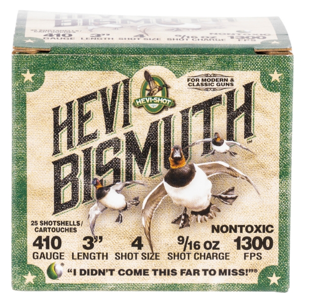 Picture of Hevi-Shot Hevi-Bismuth Waterfowl 410 Gauge 3" 9/16 Oz 1300 Fps Bismuth 4 Shot 25 Bx/10 Cs 