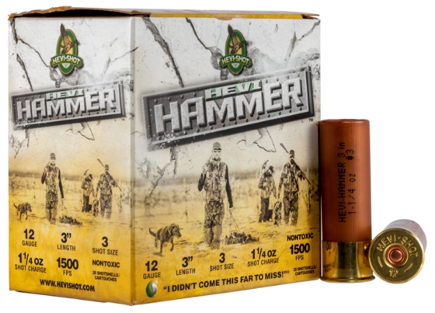 Picture of Hevi-Shot Hevi-Hammer Waterfowl 12 Gauge 3" 1 1/4 Oz 3 Shot 25 Per Box/ 10 Cs 