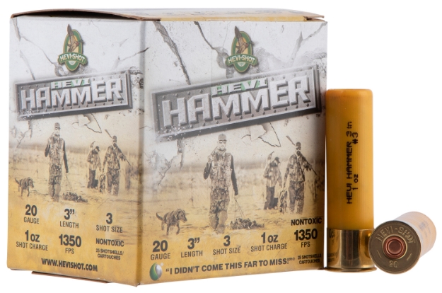 Picture of Hevi-Shot Hevi-Hammer Waterfowl 20 Gauge 3" 1 Oz 3 Shot 25 Per Box/ 10 Cs 