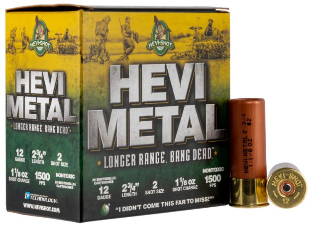 Picture of Hevi-Metal Hevi-Metal Longer Range 12 Gauge 2.75" 1 1/8 Oz 1500 Fps 2 Shot 25 Bx/10 Cs 