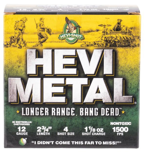 Picture of Hevi-Metal Hevi-Metal Longer Range 12 Gauge 2.75" 1 1/8 Oz 1500 Fps 4 Shot 25 Bx/10 Cs 