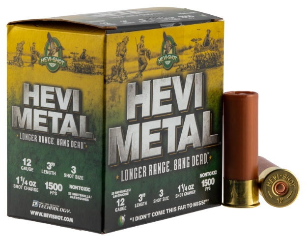 Picture of Hevi-Metal Hevi-Metal Longer Range 12 Gauge 3" 1 1/4 Oz 1500 Fps 3 Shot 25 Bx/10 Cs 