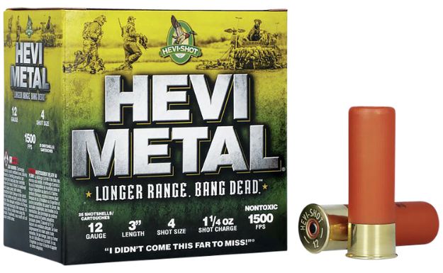 Picture of Hevi-Metal Hevi-Metal Longer Range 12 Gauge 3" 1 1/4 Oz 1500 Fps 4 Shot 25 Bx/10 Cs 