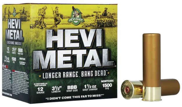 Picture of Hevi-Metal Hevi-Metal Longer Range 12 Gauge 3.50" 1 1/2 Oz 1500 Fps Bbb Shot 25 Bx/10 Cs 