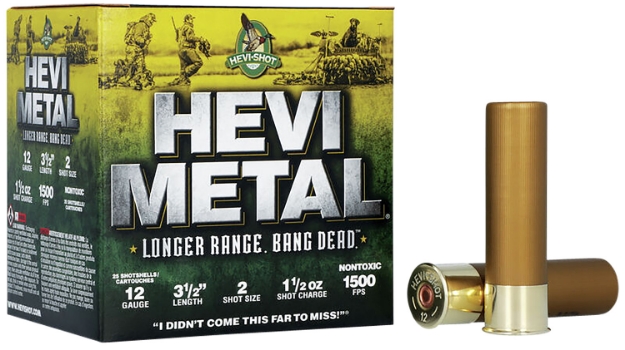 Picture of Hevi-Metal Hevi-Metal Longer Range 12 Gauge 3.50" 1 1/2 Oz 1500 Fps 2 Shot 25 Bx/10 Cs 