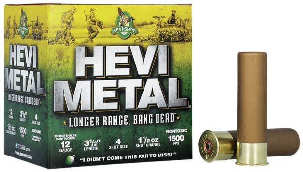 Picture of Hevi-Metal Hevi-Metal Longer Range 12 Gauge 3.50" 1 1/2 Oz 1500 Fps 4 Shot 25 Bx/10 Cs 