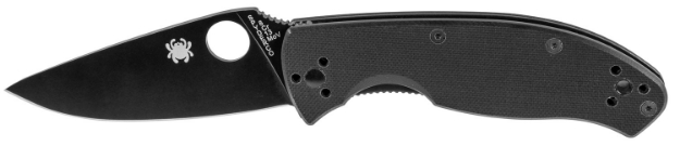 Picture of Spyderco Tenacious 3.39" Folding Drop Point Plain Black Matte 8Cr13mov Ss Blade Black Textured G10 Handle Includes Pocket Clip 