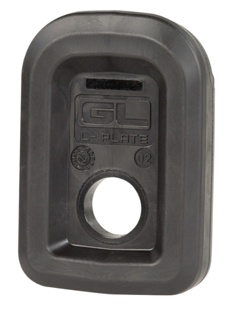 Picture of Magpul Gl L-Plate Made Of Polymer With Overmolded Rubber & Black Finish For Pmag 17 Gl9, 15 Gl9 Magazines 