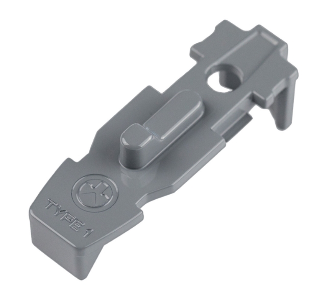 Picture of Magpul Tactile Lock-Plate Type 1 Made Of Polymer With Stealth Gray Finish & 1/8" Single Ridge For Pmag 10/20/30 Ar/M4 Gen M3 & Pmag Ar 300 B Gen M3 Floor Plates 5 Per Pack 