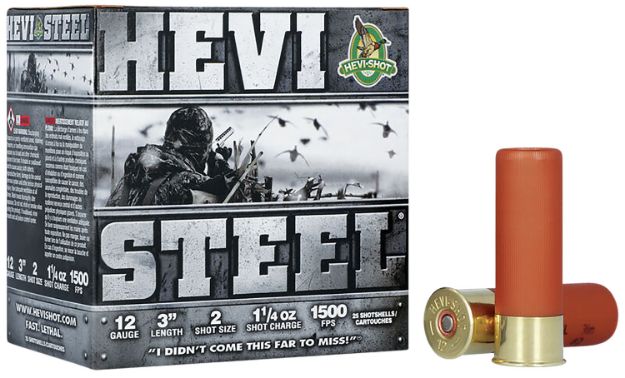 Picture of Hevi-Shot Hevi-Steel Waterfowl 12 Gauge 3" 1 1/4 Oz 2 Shot 25 Per Box/ 10 Cs 