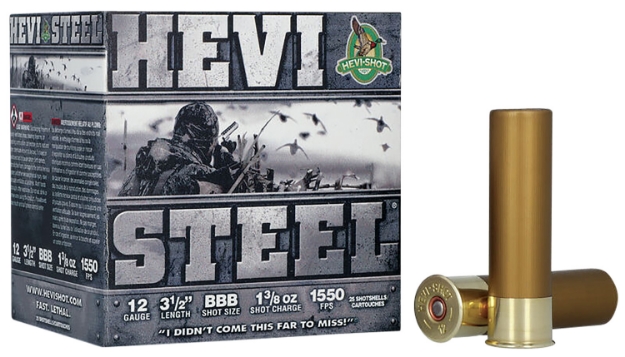 Picture of Hevi-Shot Hevi-Steel Waterfowl 12 Gauge 3.50" 1 3/8 Oz Bbb Shot 25 Per Box/ 10 Cs 