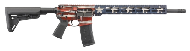 Picture of Ruger Ar-556 Mpr 5.56X45mm Nato 30+1 18" 4140 Chrome-Moly Steel Barrel With Muzzle Brake, American Flag Cerakote, Magpul Moe Sl Adjustable Stock, Elite 452 Two Stage Ar-Trigger, Optics Ready 