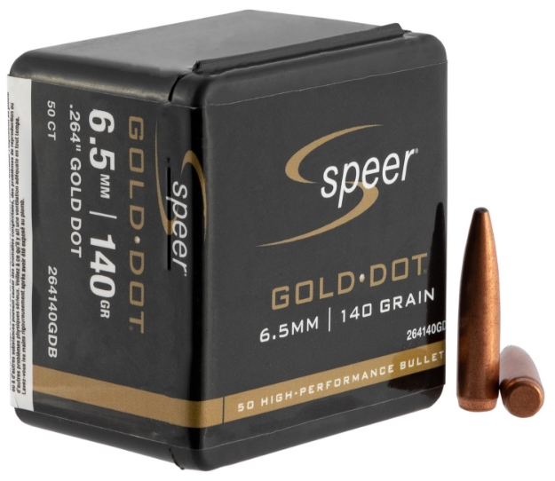 Picture of Speer Bullets Gold Dot 6.5Mm .264 140 Gr Soft Point (Sp) 50 Box 