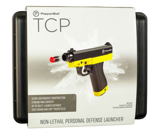 Picture of Pepperball Tcp Launcher Consumer Kit Co2 68 Cal 6Rd Yellow Frame Black Polymer Grip 