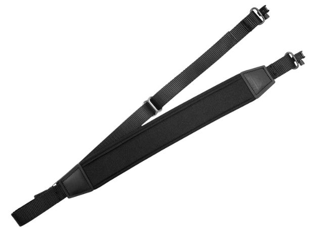 Picture of Grovtec Us Inc Flex Made Of Black Elastic With Neoprene Strap With 2" W, Adjustable Padded Design & Locking Swivels For Rifle/Shotgun 