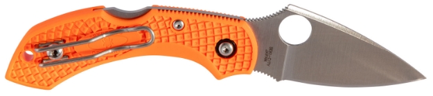 Picture of Spyderco Dragonfly 2 2.30" Folding Drop Point Plain Vg-10 Ss Blade Orange Frn Handle Includes Pocket Clip 