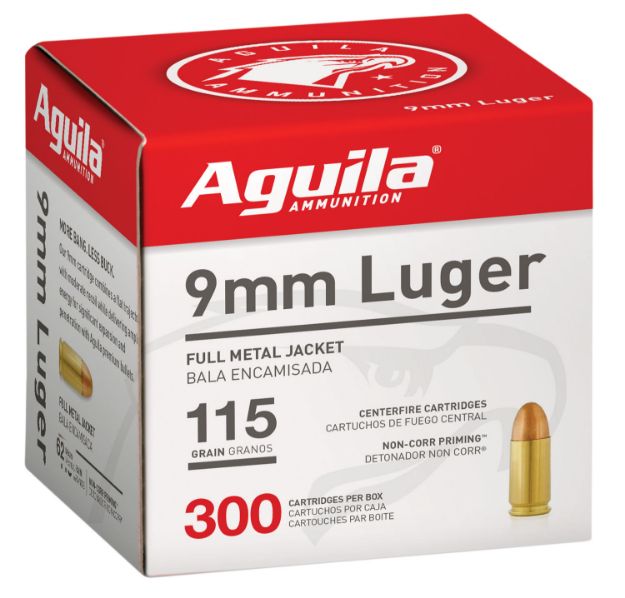 Picture of Aguila Target & Range Handgun 9Mm Luger 115 Gr Full Metal Jacket (Fmj) 300 Per Box/ 4 Cs 