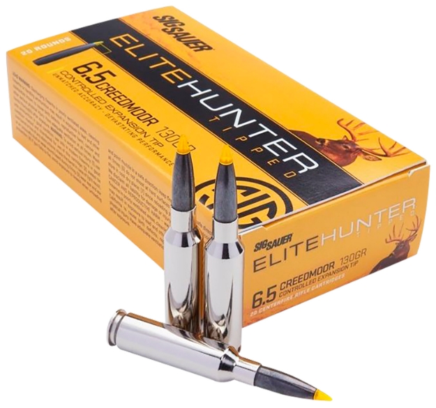 Picture of Sig Sauer Elite Hunter Tipped 6.5 Creedmoor 130 Gr 2850 Fps Controlled Expansion Tip (Cet) 20 Bx/10 Cs 