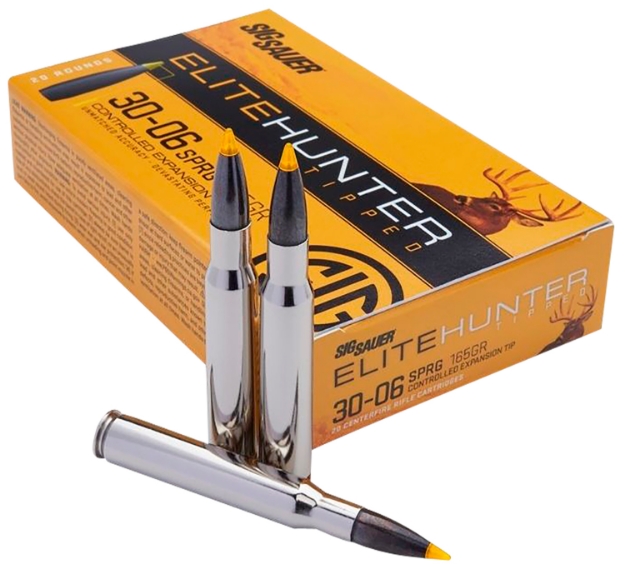 Picture of Sig Sauer Elite Hunter Tipped 30-06 Springfield 165 Gr 2950 Fps Controlled Expansion Tip (Cet) 20 Bx/10 Cs 