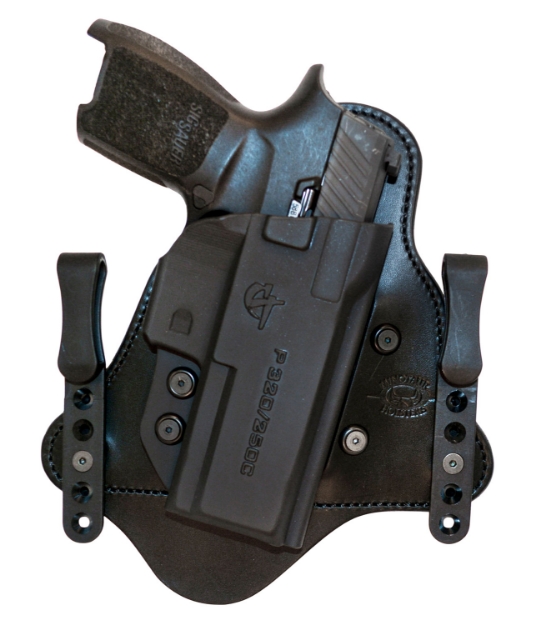 Picture of Comp-Tac Mtac Iwb Black Kydex/Leather Belt Clip Fits Sig P320x Compact Right Hand 