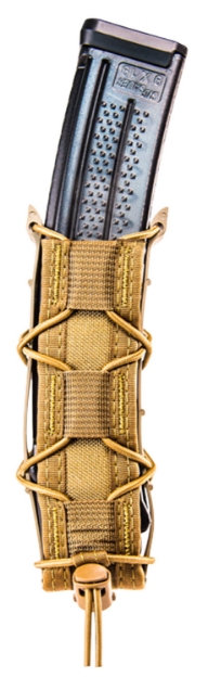 Picture of High Speed Gear Taco Extended Mag Pouch Single Coyote Brown Nylon Molle Belts 2" Wide Compatible W/ Pistol 