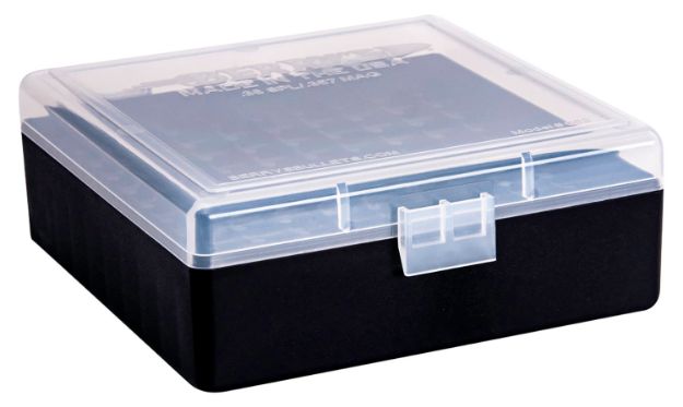 Picture of Berry's Ammo Box 38 Special 357 Mag Clear/Black Plastic 1.68" L X 0.40" 100Rd 