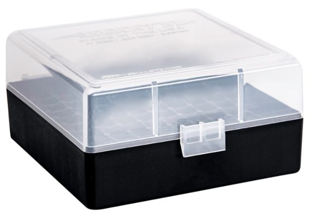 Picture of Berry's Ammo Box 223 Rem 5.56X45mm Nato Clear/Black Polypropylene 2.30" L X 0.42" 100Rd 