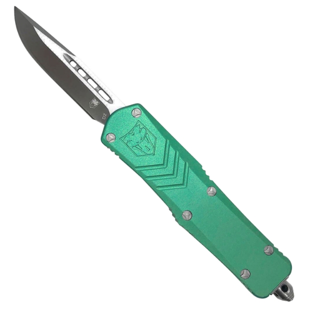 Picture of Cobratec Knives Fs-X Small 2.50" Otf Drop Point Plain D2 Steel Blade/Tiffany Blue Anodized Aluminum Handle Features Glass Breaker Includes Pocket Clip 